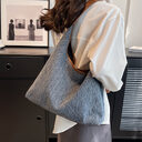 Denim Canvas Bucket Bag Fashion Large Capacity Shoulder