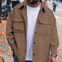 Coat Men Polo Collar Top Fashion Work Clothes