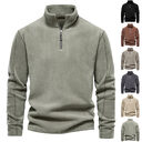 Fashion Personality Stand-collar Zippered Sweatshirt With Fleece Winter