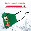 Christmas Green Digital Printing Windproof Double Layer Dustproof