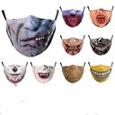 Halloween Digital Printing Funny Horror Face Double Layer
