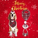 Christmas Triangle Pet Towel Santa Deer Print Dog