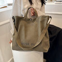 Large-capacity Canvas Bags Women Casual Fashion Totes Alphabet