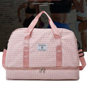 Solid Color Travel Duffle Bag With Ruched Design