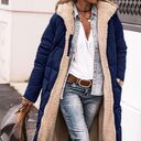 Solid Color Hooded Cotton Jacket Long Sleeve Double-sided