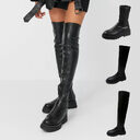 Thick Sole Knee High Boots For Women Chunky