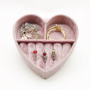 Velvet Heart-shaped Jewellery Box