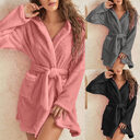 Coral Velvet Winter Nightgown For Women Funny Cute