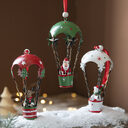 Nordic Iron Christmas Hot Air Balloon Parachute Pendant