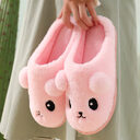 Cute Cartoon Cotton Slippers For Women Winter Warm
