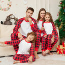 Christmas Solid Color Plaid Printed Parent-child Homewear Suits