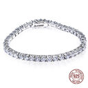 S925 Silver Bracelet 17-19cm Chain Length Optional Tennis
