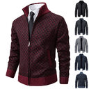 Thickened Plaid Print Jacket Cardigan Fashion Slim Fit