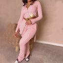 Women's Casual Tight Sportswear Multi-pocket Overalls With Coat