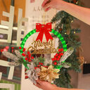 Christmas 30CM Luminous Garland Door Hanging Decorations