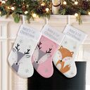Christmas Fox Wool Gift Stockings