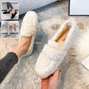 Winter Plush Flats Shoes Ins Fashion Slip