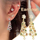 New Full Inlaid Colorful Zircon Christmas Tree Tassel