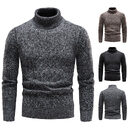 Men's Turtleneck Sweater Fashion Slim Fit Pullover Long-sleeved
