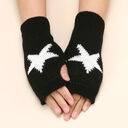 Autumn And Winter Acrylic Wool Five-pointed Star Gloves