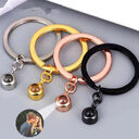 Personalized Photo Projection Key Chain Simple Picture Small