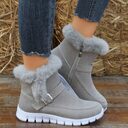 New Snow Boots Winter Warm Thickened Solid Color