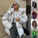 Fashion Coat With Removable Hood Cotton Jacket Winter