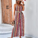 Sexy Women Clothing Loose Casual Striped Spaghetti Strap