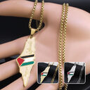 Palestine Israel Map Pendant Necklaces For Men Women