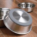 Silicone Pet Bowl Stainless Steel Dog Food Feeding