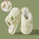 Warm Winter Plush Slippers Women Non-slip Thick-soled Fluffy
