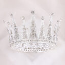 Alloy Retro Round Bridal Crown Hair Ornament