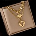 Titanium Steel Angel Wings Love Necklace Irregular Folds