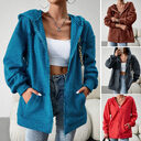 Casual Fashion Hooded Cardigan Jacket With Pockets Winter