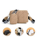 2Pcs Rhombus Shoulder Bag With Wallet Letter Print