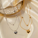 Love Double-layer Necklace 18K Gold-plated Collarbone