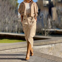 European And American Leisure Workwear Elegant Button Belt