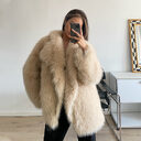 Lapel Leather Fur Coat Women's Artificial Wool Clip