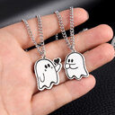 Halloween Cute Love Ghost Necklace Couple Pendant Men