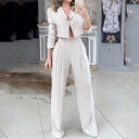 Women's Suit Autumn New Solid Color Loose Trousers
