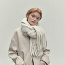 Winter Solid Color Scarf With Tassel Ins Style
