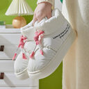Winter Drawstring Cotton Shoes Indoor Outdoor Waterproof Thicked