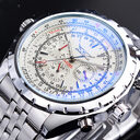 Men's Stainless Steel Business Three-plate Six-pin Automatic Mechanical