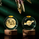 Luminous Galaxy Crystal Ball Decoration 3D Laser Inner