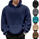 Double-sided Velvet Hooded Sweater Men's Plush Sweatshirt