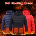 Men Heated Puffer Jacket Electric Heating Coat Insulated