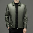 Lapel Ecological Real Leather Clothes Coat Jacket Men
