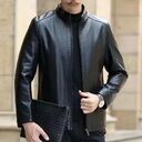 Leather Jacket For Middle-aged Men Clothing With Stand