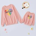 Letter Printed Parent-child Sweater Mother And Daughter Matching