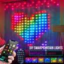 Smart LED RGB Curtain String Lights Bluetooth APP
